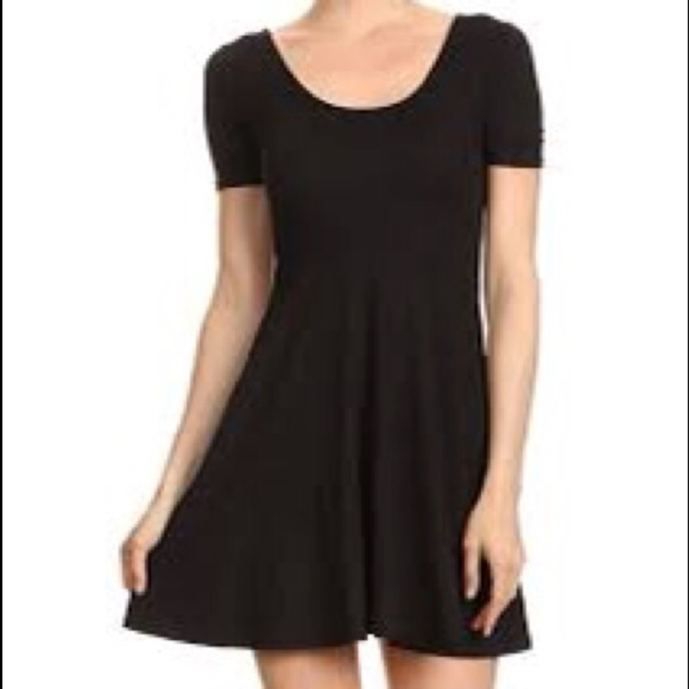 Planet Gold scoop neck skater dress
